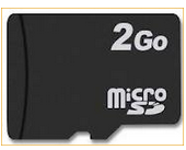 cartão micro sd 2GB com adaptador SD